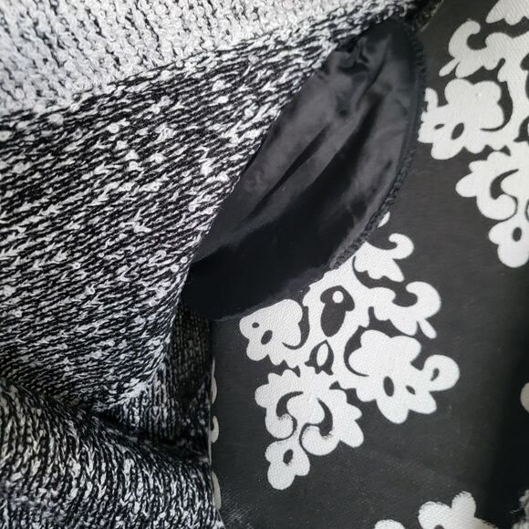 Vintage Women’s M Draped Open Front Contrast Cardigan Sweater Nubbie Knit - Picture 3 of 10